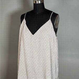 Express White and Black Patterned Cami Top size L